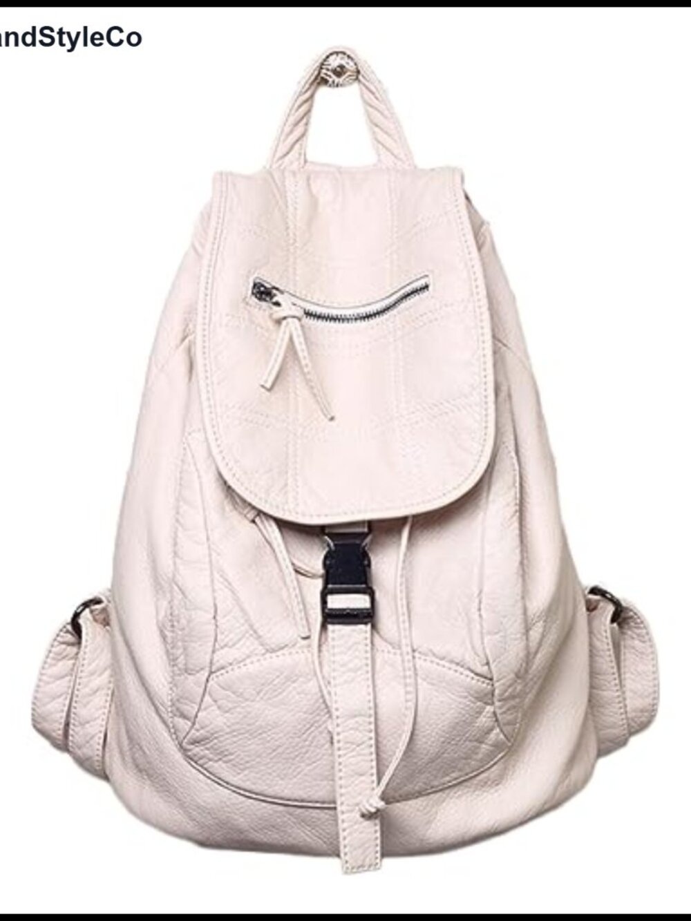 Women's Faux Leather Hobo Drawstring Backpack Satchel Travel Daypack Purse